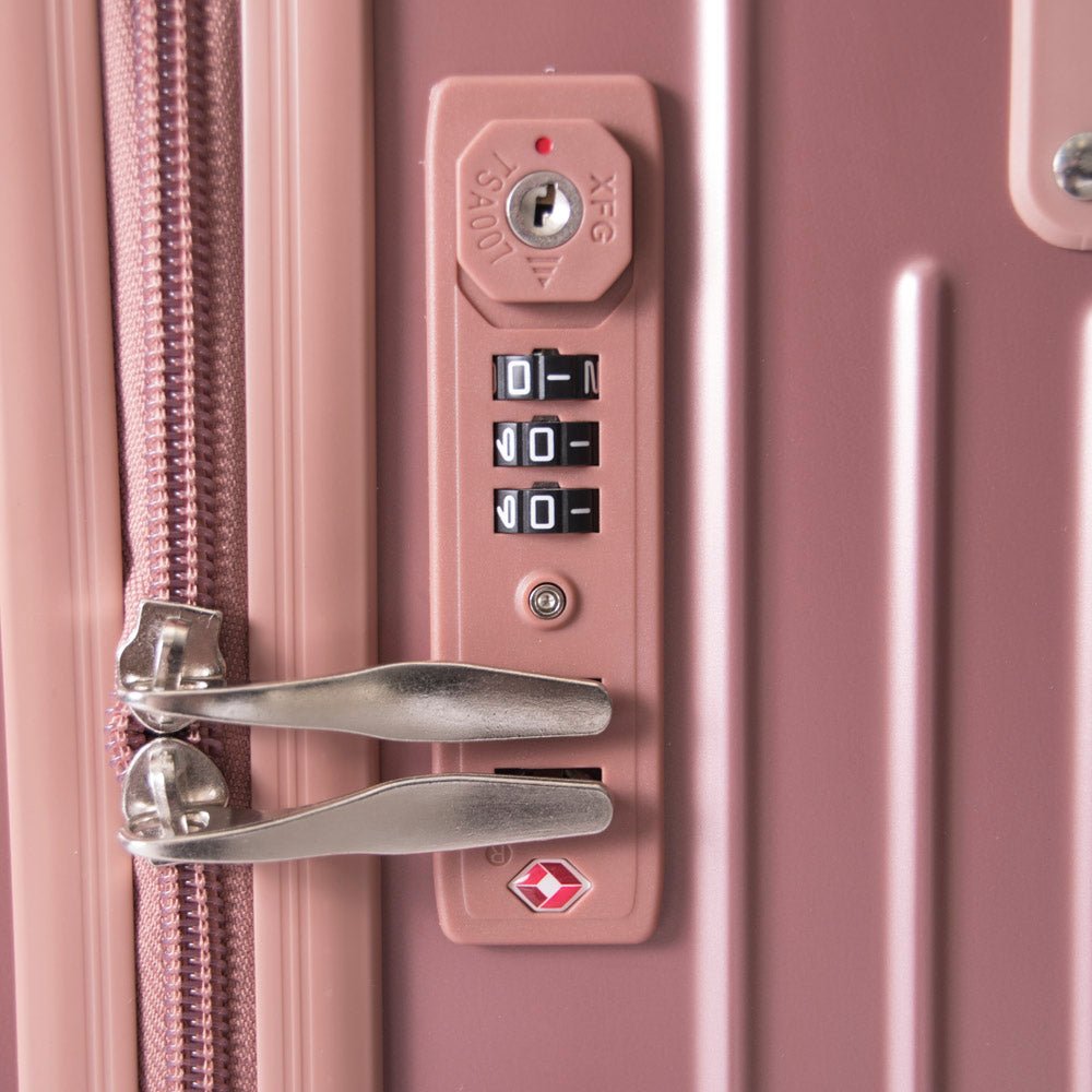 Ridge Set of 3 Spinner Trolley Cases | Rose Gold-Suitcases