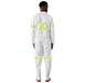 Safety Polycotton Boiler Suit - Reflective Arms Legs & Back - Yellow Tape-