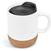 Serendipio Sienna Cork & Ceramic Sublimation Coffee Mug - 340ml Solid White / SW
