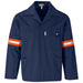 Site Premium Polycotton Jacket - Reflective Arms & Back - Orange Tape-L-Navy-N
