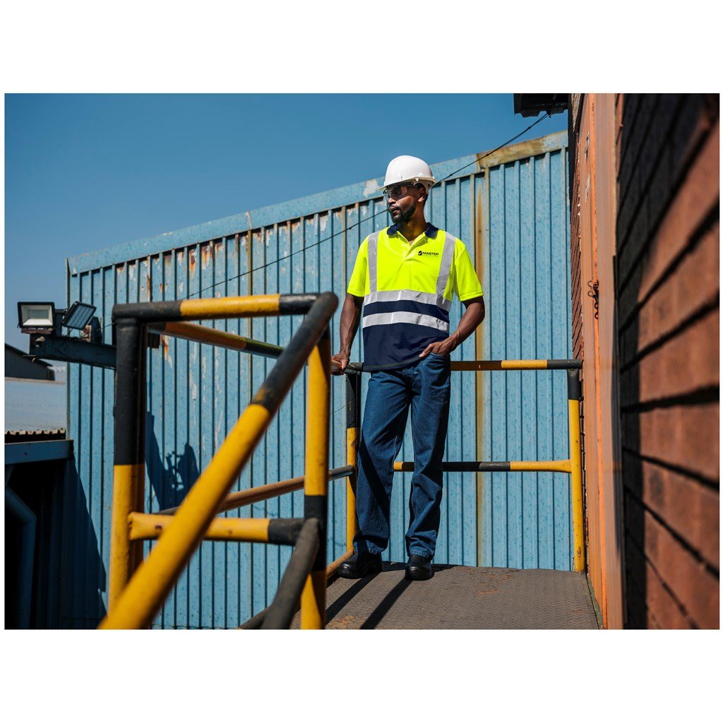 Surveyor Two-Tone Hi-Viz Reflective Golf Shirt - Shirts & Tops