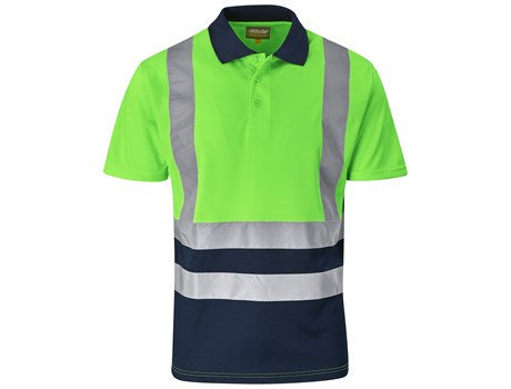 Surveyor Two-Tone Hi-Viz Reflective Golf Shirt-Shirts & Tops