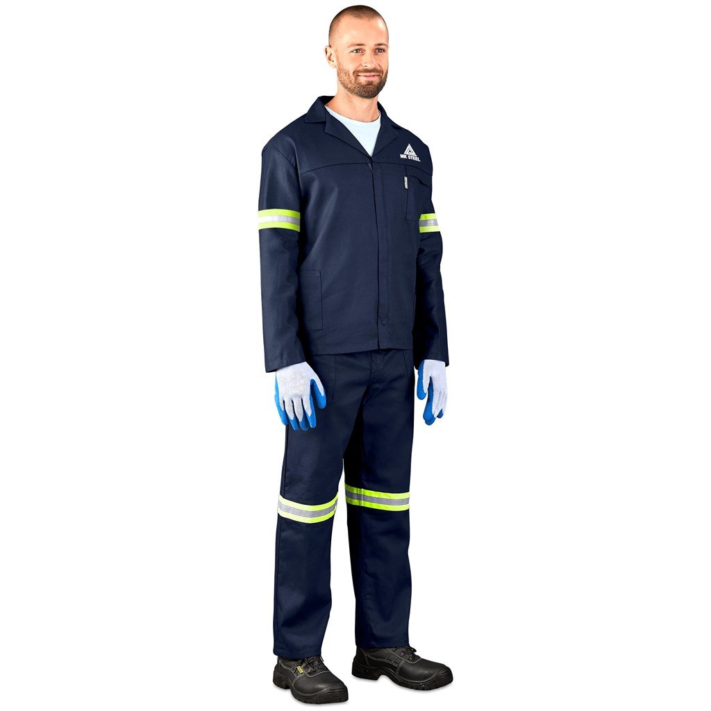 Technician 100% Cotton Conti Suit - Reflective Arms Legs & Back - Yellow Tape