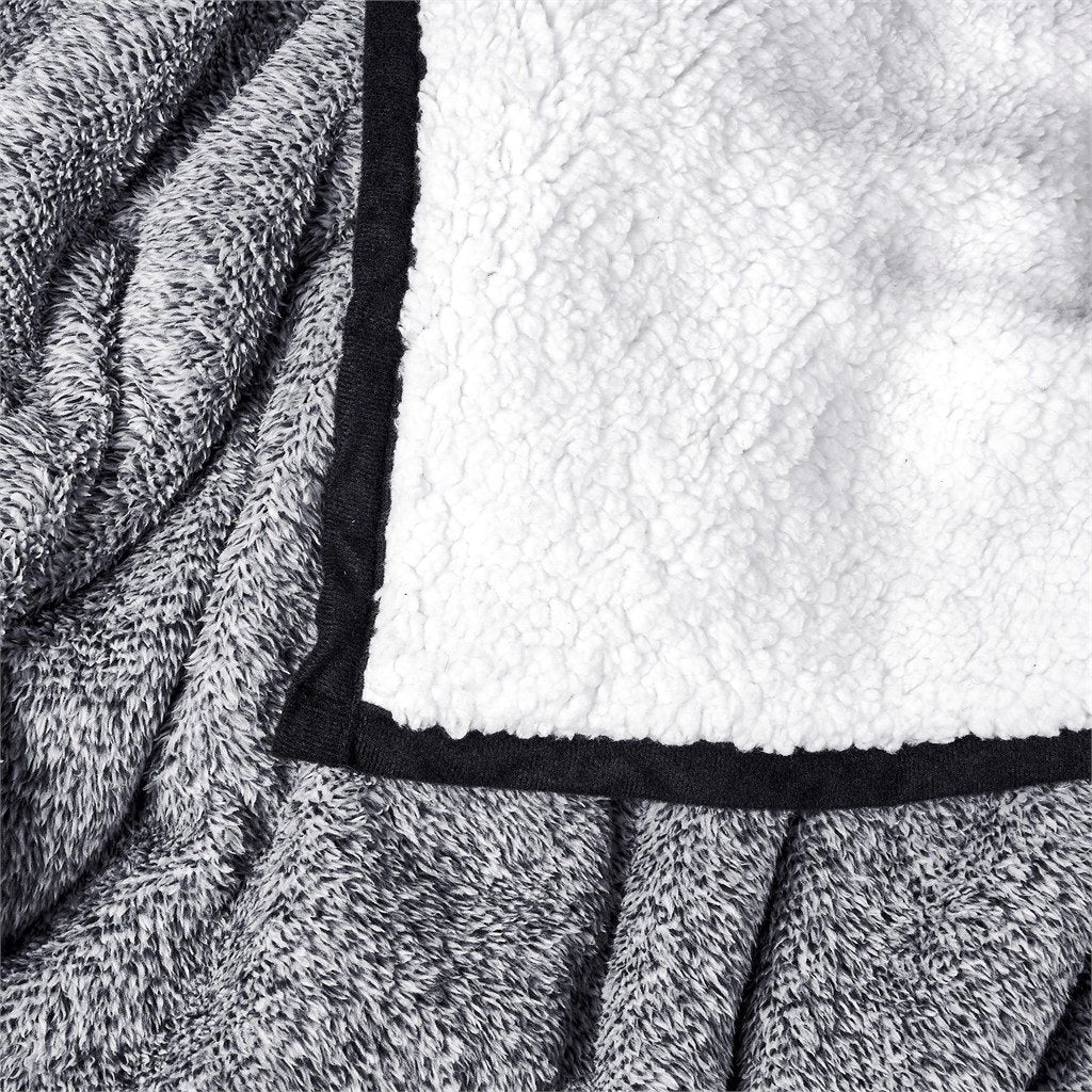 Tranquil Sherpa Fleece Blanket BLACK - Blankets,Blankets