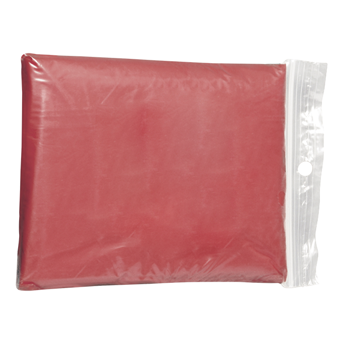 Translucent PVC Poncho Red / STD / Regular - Outdoor