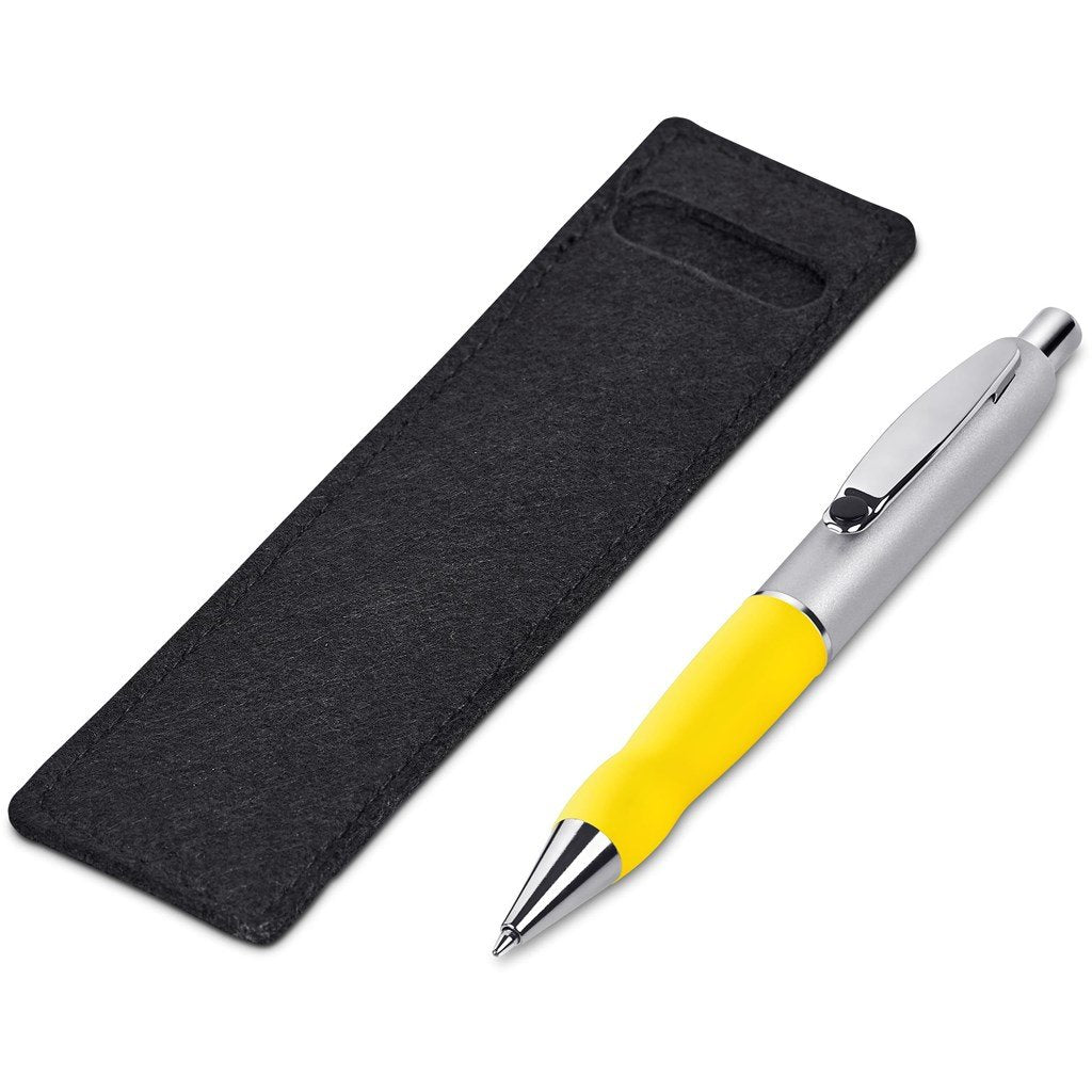Turbo Tide Ball Pen in Felt Pouch - Writing Instruments,Metal Pens,Pen Sets,Writing Instruments,Pen Clearance