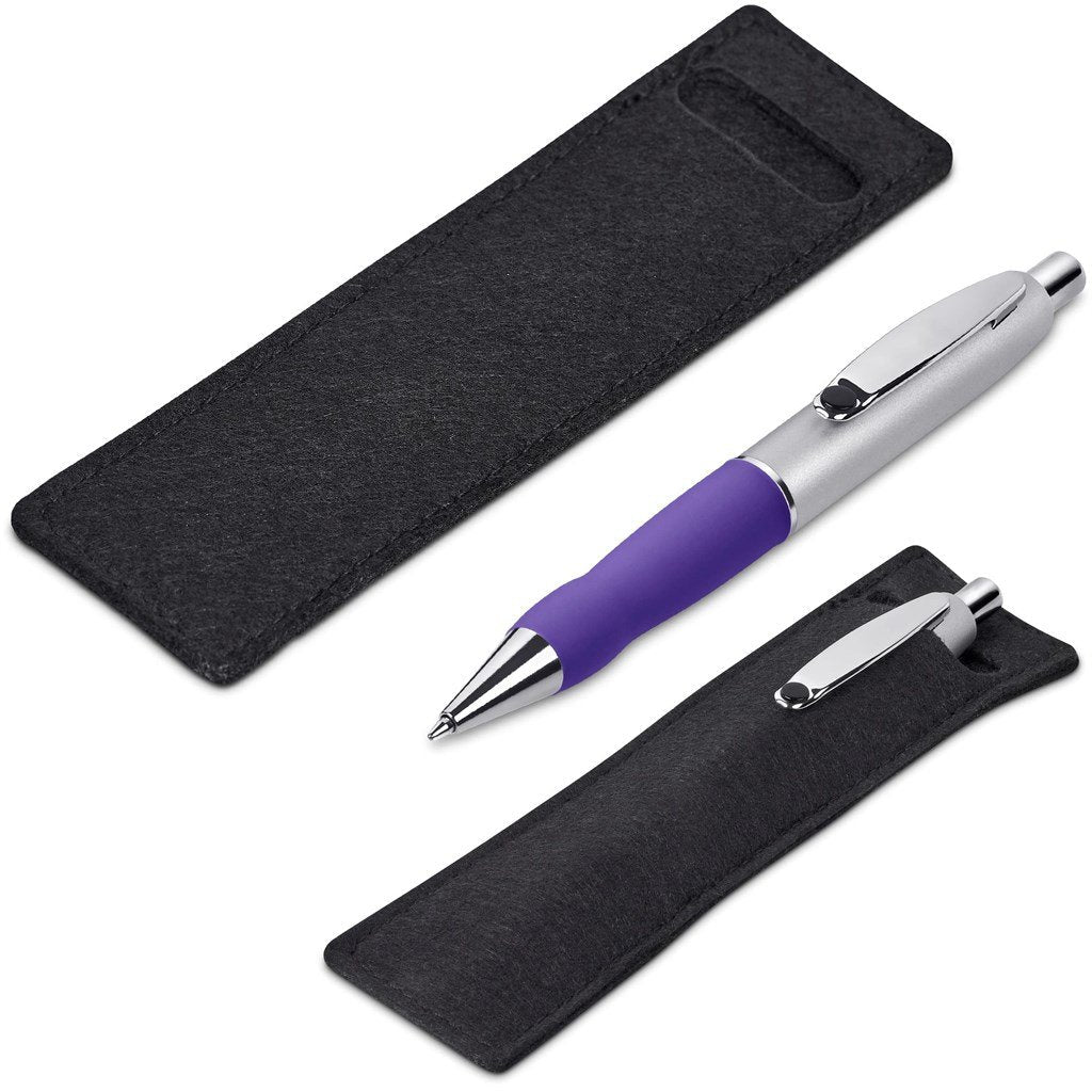 Turbo Tide Ball Pen in Felt Pouch - Writing Instruments,Metal Pens,Pen Sets,Writing Instruments,Pen Clearance