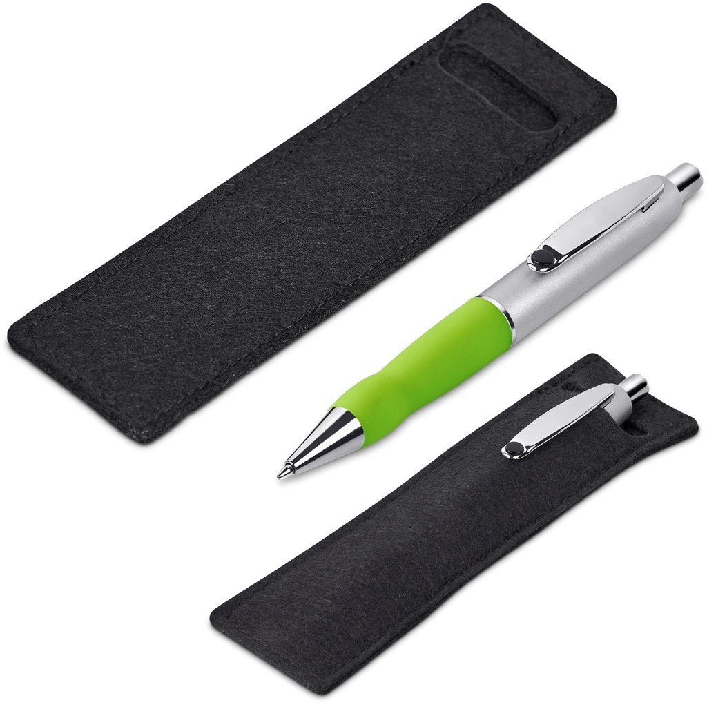 Turbo Tide Ball Pen in Felt Pouch - Writing Instruments,Metal Pens,Pen Sets,Writing Instruments,Pen Clearance