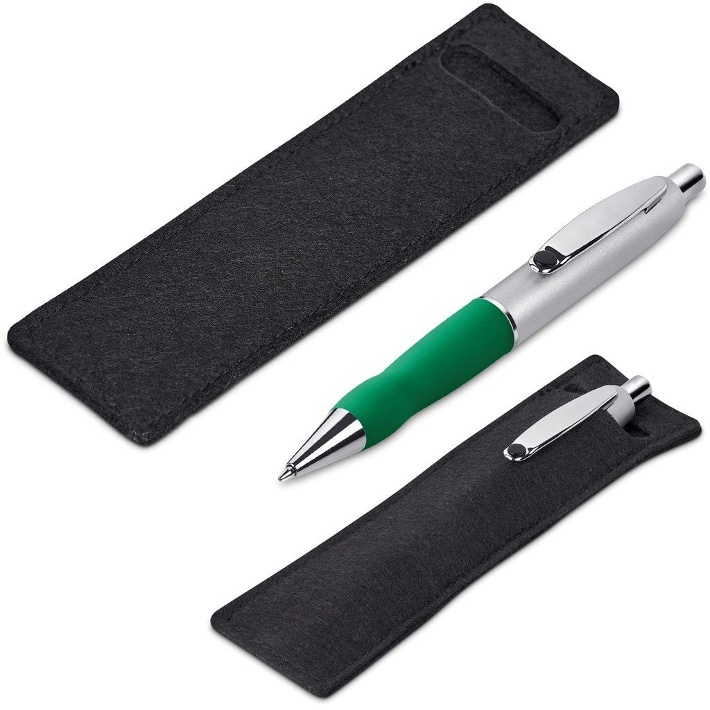 Turbo Tide Ball Pen in Felt Pouch - Writing Instruments,Metal Pens,Pen Sets,Writing Instruments,Pen Clearance