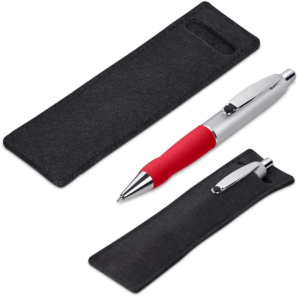 Turbo Tide Ball Pen in Felt Pouch - Writing Instruments,Metal Pens,Pen Sets,Writing Instruments,Pen Clearance
