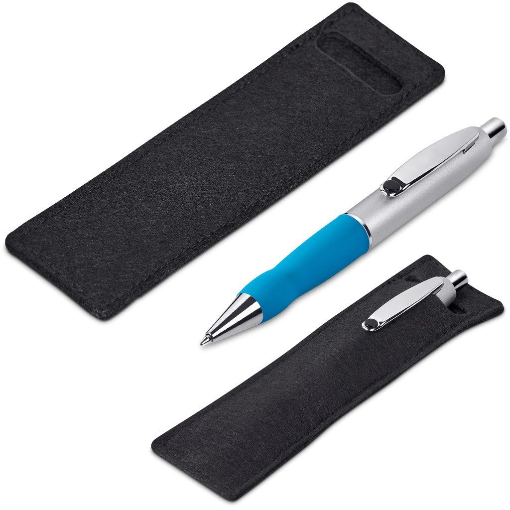 Turbo Tide Ball Pen in Felt Pouch - Writing Instruments,Metal Pens,Pen Sets,Writing Instruments,Pen Clearance