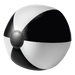 Two Tone Inflatable Beach Ball Black/White / STD / Regular - Outdoor
