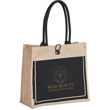Umi Jute & Cotton Tote BLACK - Eco-Friendly Bags,Shoppers and Totes,Jute Products,Bags,Ideas for Summer,Ideas the Beach,Bags