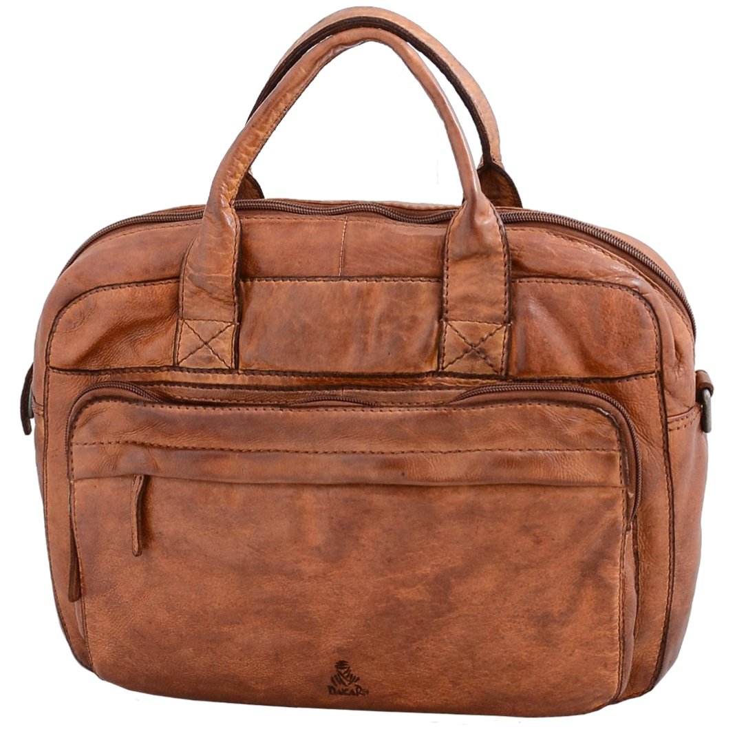 Vintage Leather 13" Laptop Bag | Camel-