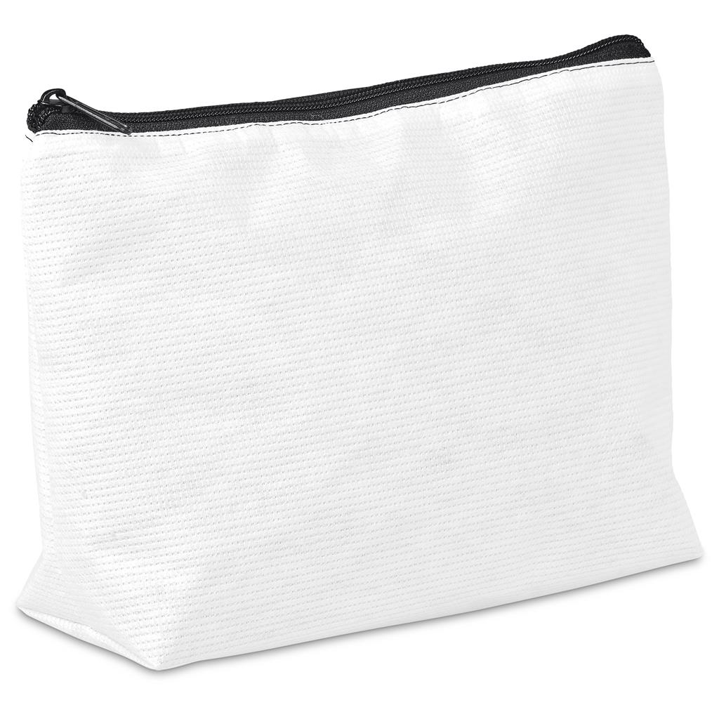 Custom Leanne Recycled PET Stitch-Bond Maxi Toiletry Bag BLACK - and Cosmetic Bags,Custom Bags