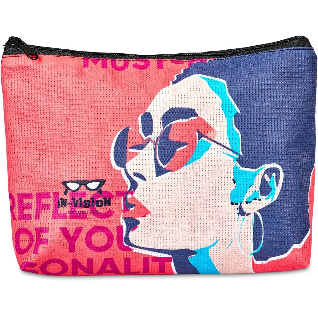 Custom Leanne Recycled PET Stitch-Bond Maxi Toiletry Bag - and Cosmetic Bags,Custom Bags