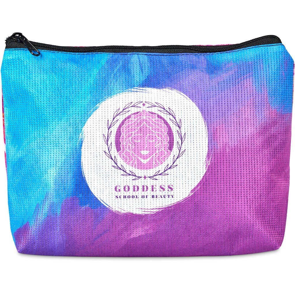 Custom Leanne Recycled PET Stitch-Bond Maxi Toiletry Bag - and Cosmetic Bags,Custom Bags