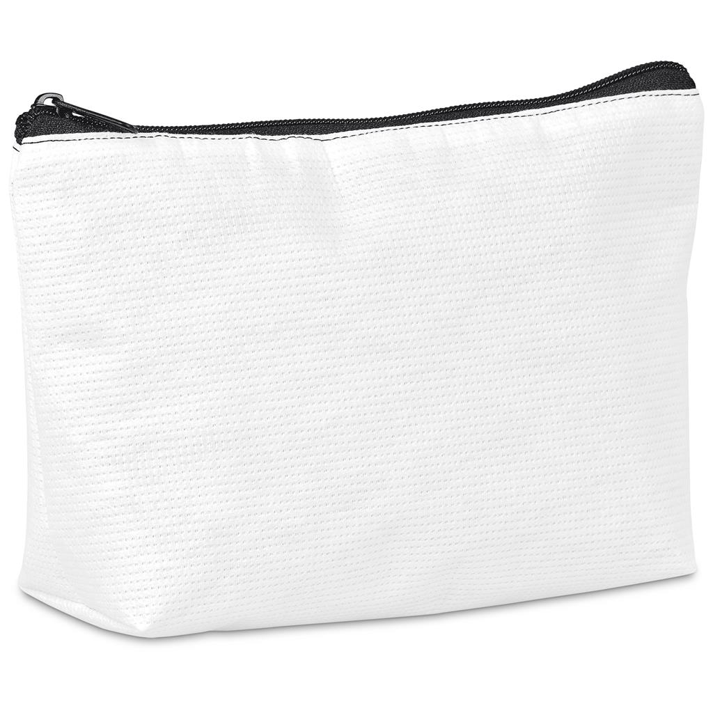 Custom Leanne Recycled PET Stitch-Bond Midi Toiletry Bag BLACK - and Cosmetic Bags,Custom Bags