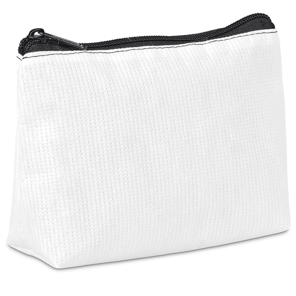 Custom Leanne Recycled PET Stitch-Bond Mini Toiletry Bag BLACK - and Cosmetic Bags,Custom Bags