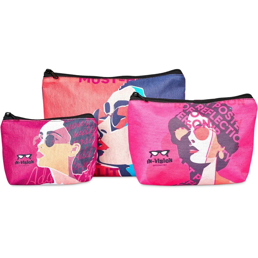 Custom Leanne Recycled PET Stitch-Bond Mini Toiletry Bag - and Cosmetic Bags,Custom Bags