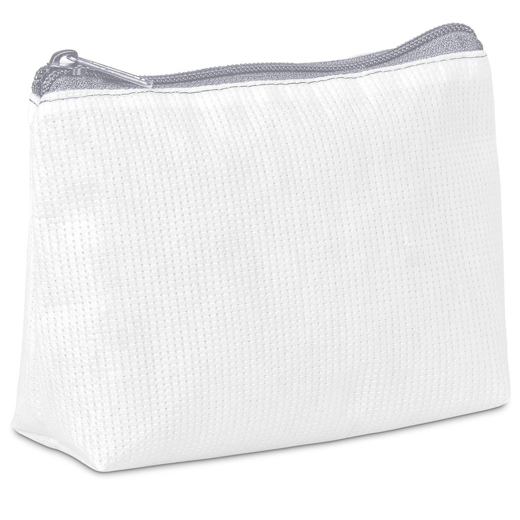 Custom Leanne Recycled PET Stitch-Bond Mini Toiletry Bag GREY - and Cosmetic Bags,Custom Bags