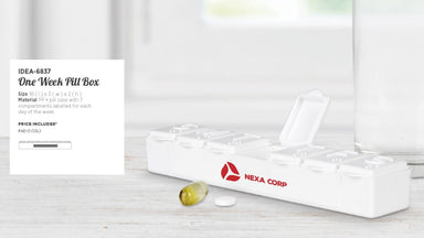 One Week Pill Box-Solid White-SW