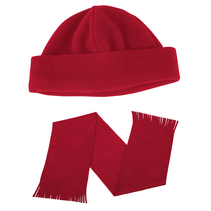 Glacier Scarf and Beanie Set Red / STD / Regular - Winter Range