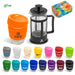 Kooshty Kupper Set With Black Plunger-Black-BL