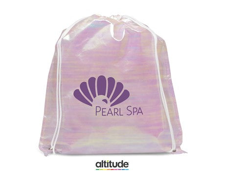 Harlequin Drawstring Bag - Pearl