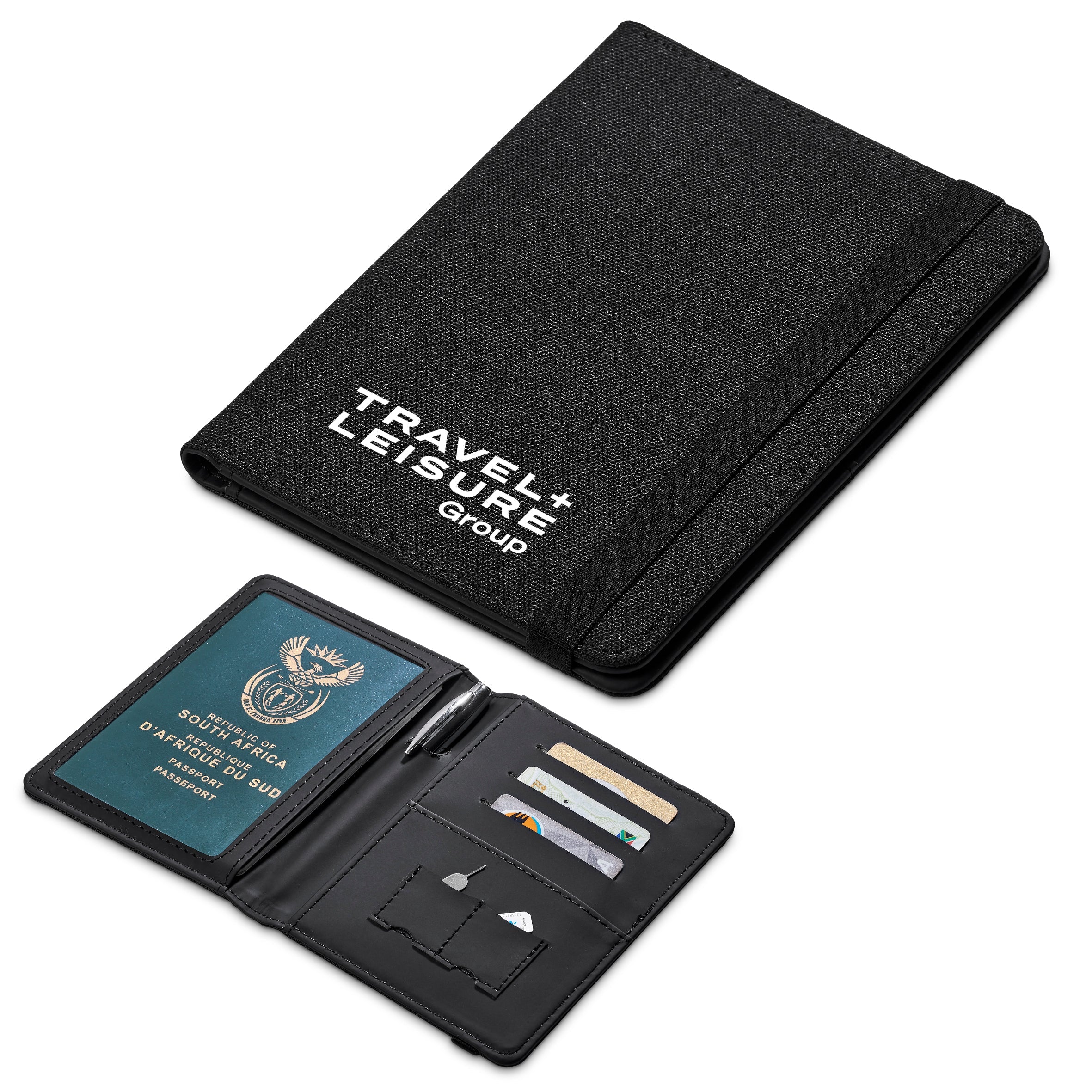 Jetset Recycled PET Passport Travel Wallet Black / BL