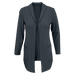 Ladies Long Jersey Jacket Granite / SML / Last Buy - Knitwear