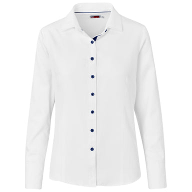 Ladies Long Sleeve Casablanca Shirt - Navy L / N