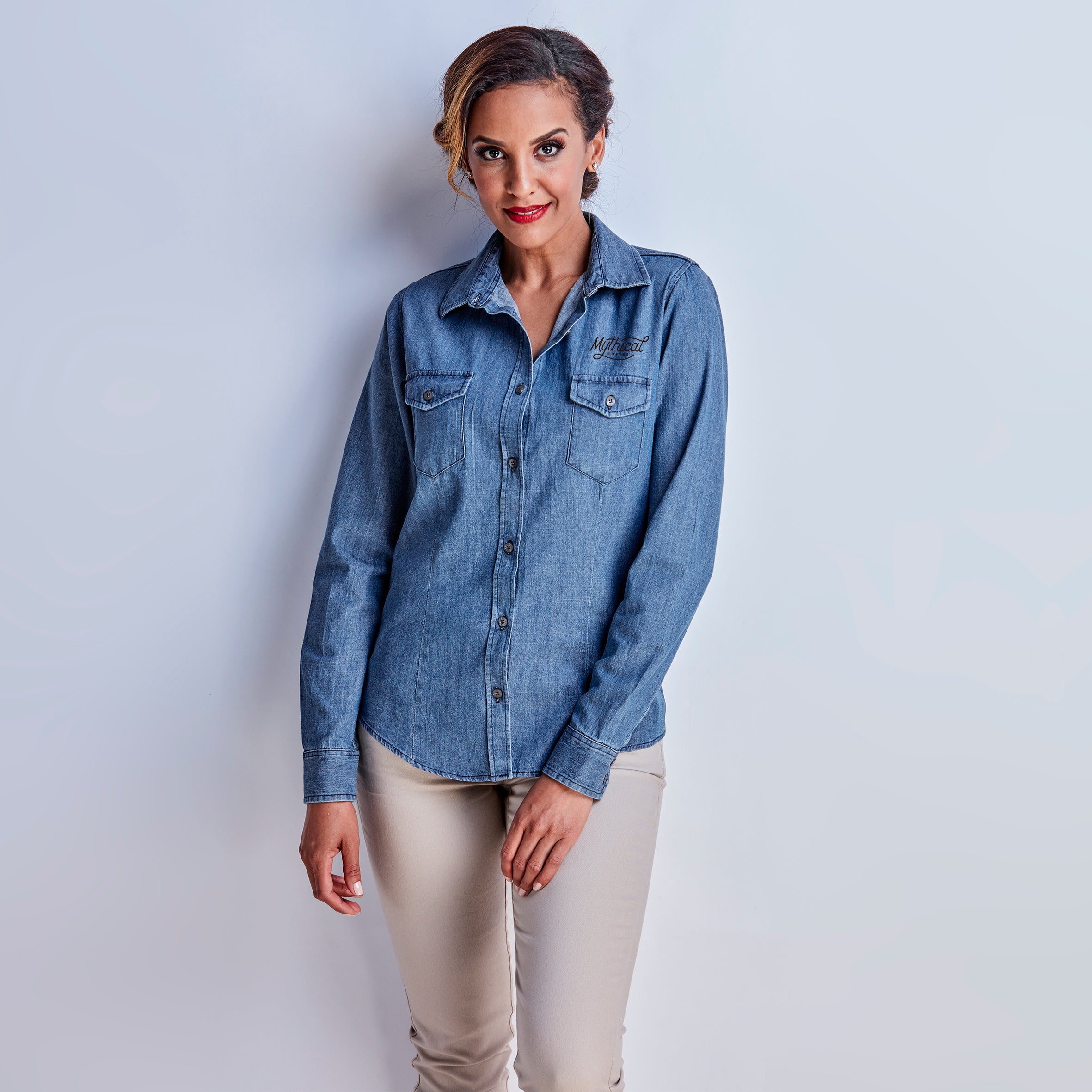 Ladies Long Sleeve Eastwood Shirt 2XL / Dark Blue / DB