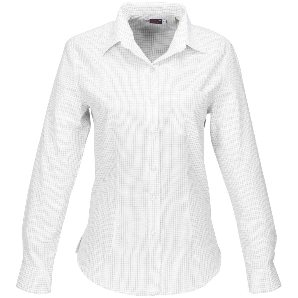 Ladies Long Sleeve Huntington Shirt - White Black 4XL / With / WBL