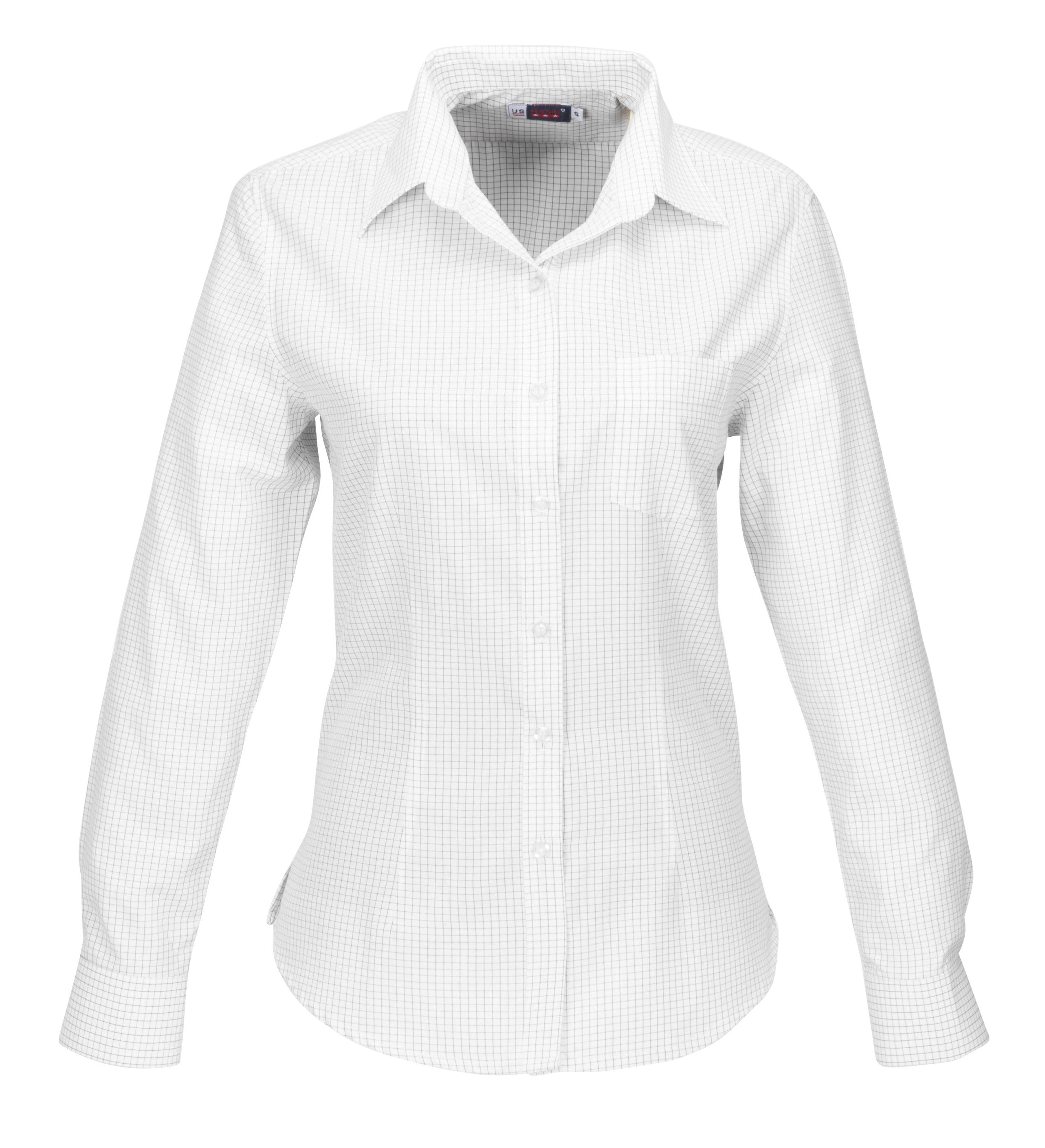 Ladies Long Sleeve Huntington Shirt - White Black L / With / WBL