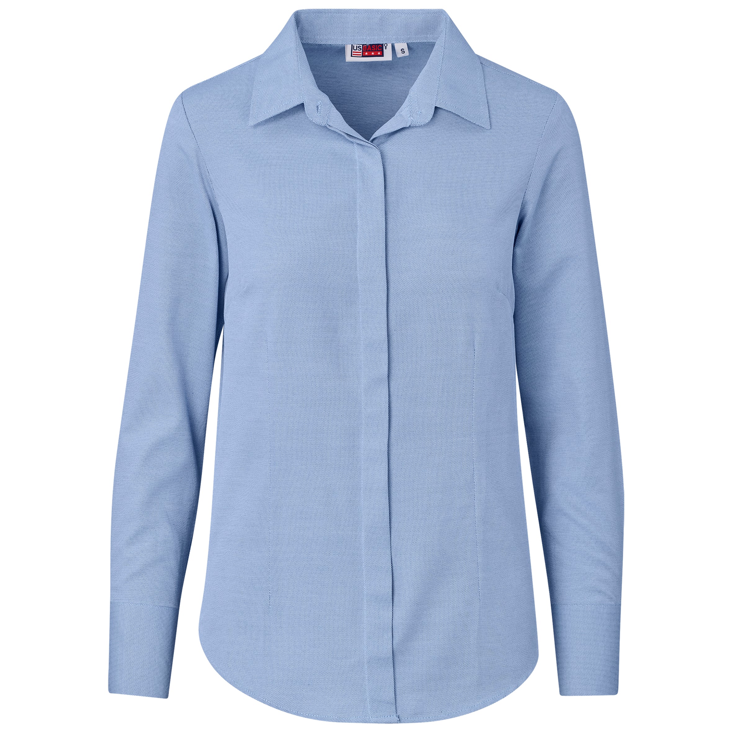 Ladies Long Sleeve Wallstreet Shirt - Blue 2XL / BU
