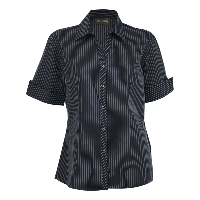Ladies Quest Short Sleeve Blouse Navy/White / SML / Regular - Shirts-Corporate