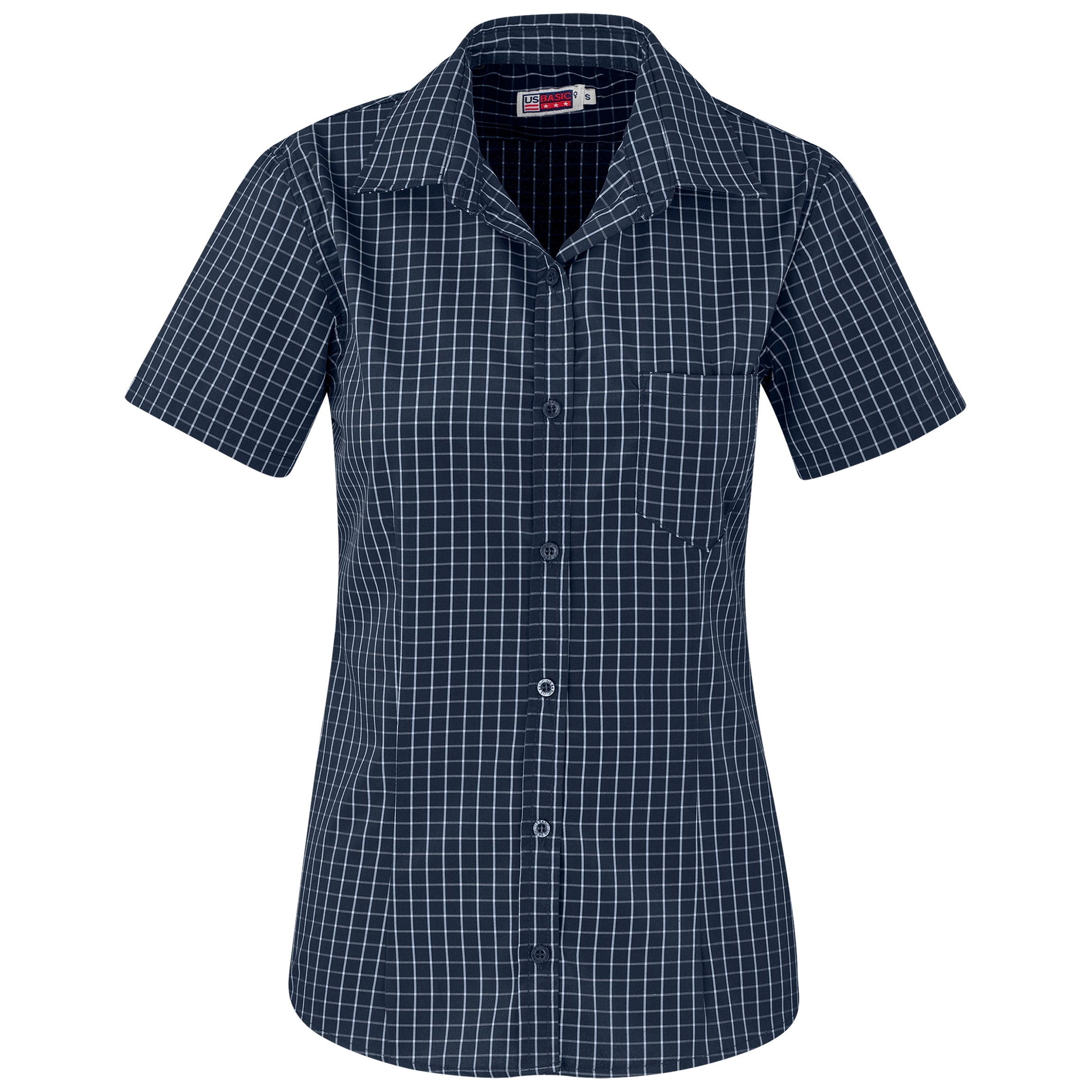 Ladies Short Sleeve Aston Shirt L / Navy / N