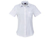 Ladies Short Sleeve Huntington Shirt - White Black
