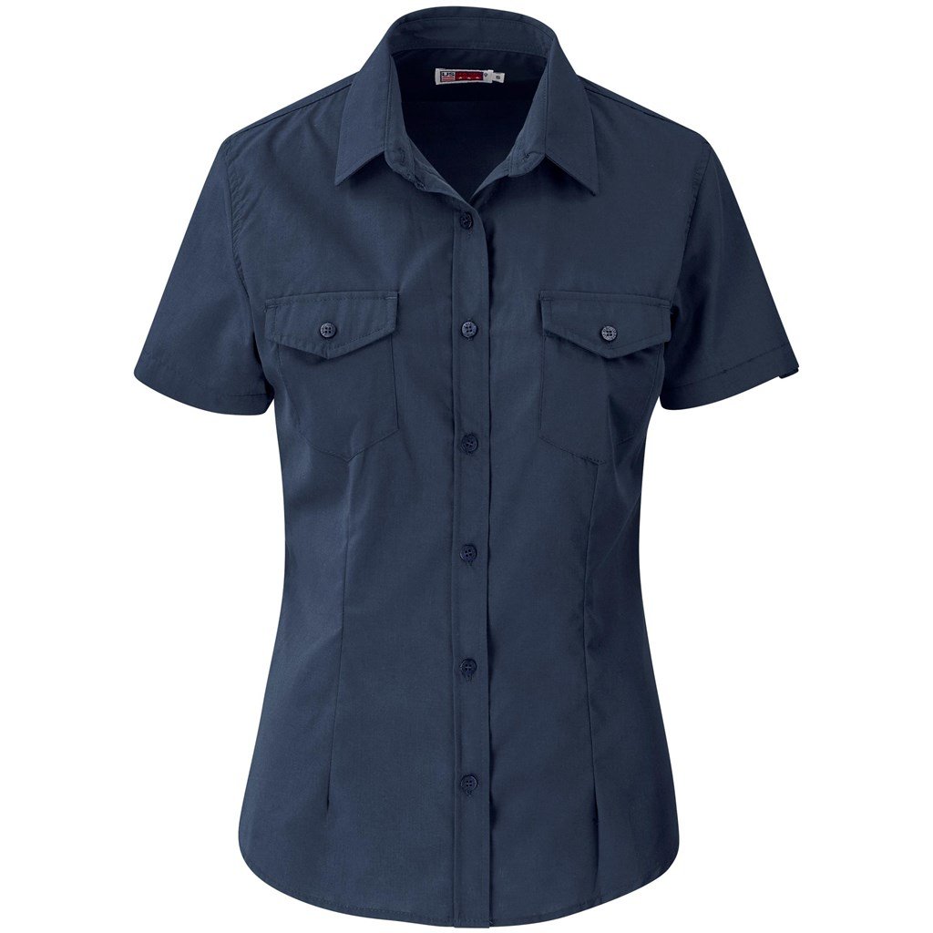 Ladies Short Sleeve Kensington Shirt - Red