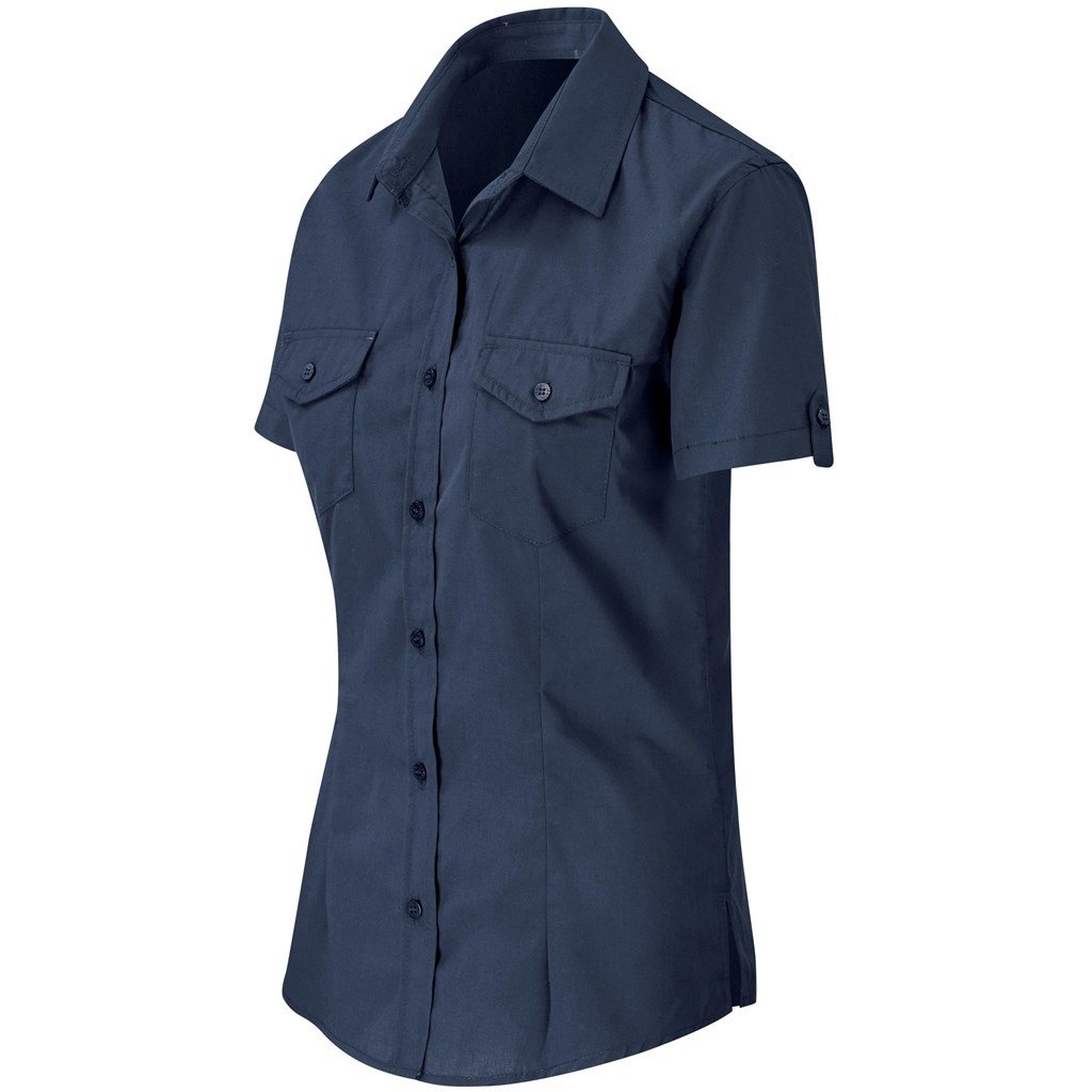 Ladies Short Sleeve Kensington Shirt - Red