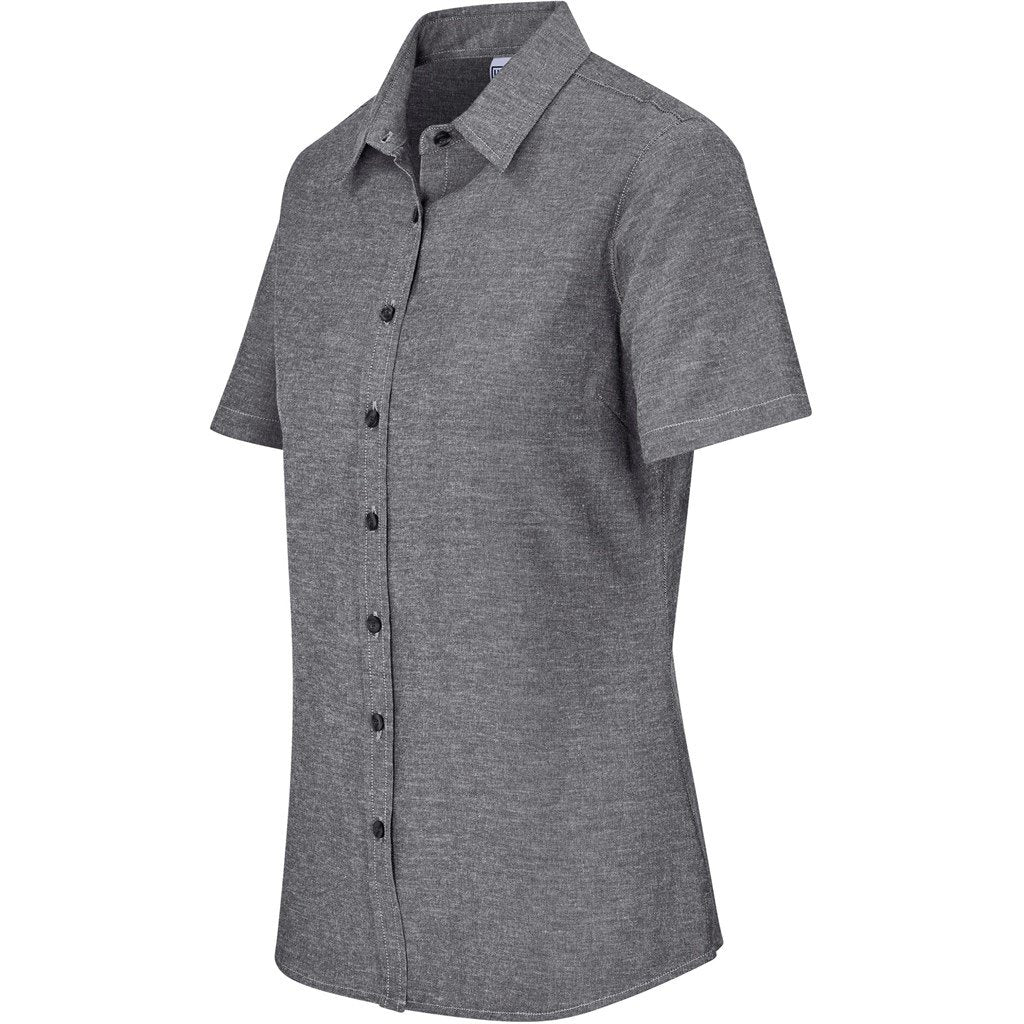 Ladies Short Sleeve Oxford Shirt - Lounge Shirts