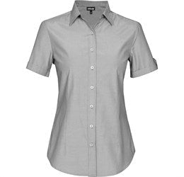 Ladies Short Sleeve Portsmouth Shirt - Red Only-L-Black-BL