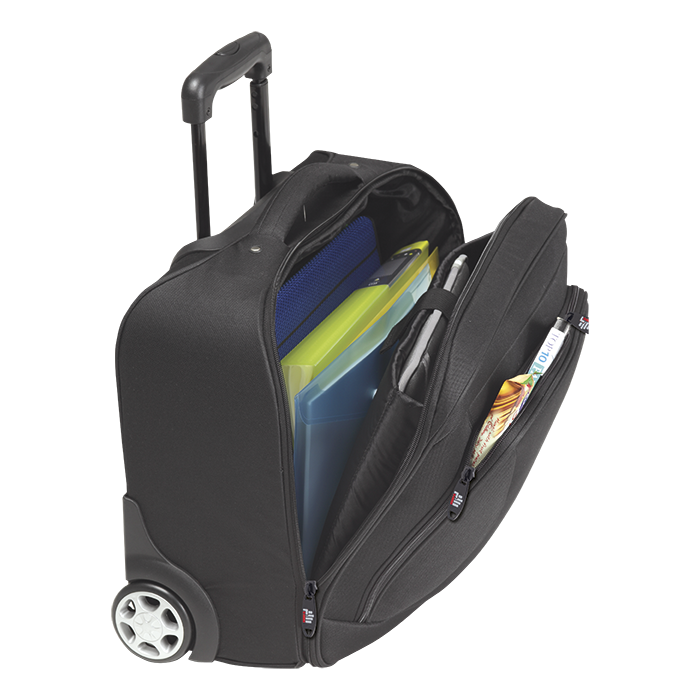 Lazarus Laptop & File Trolley Bag Black / STD / Regular - Bags on Wheels