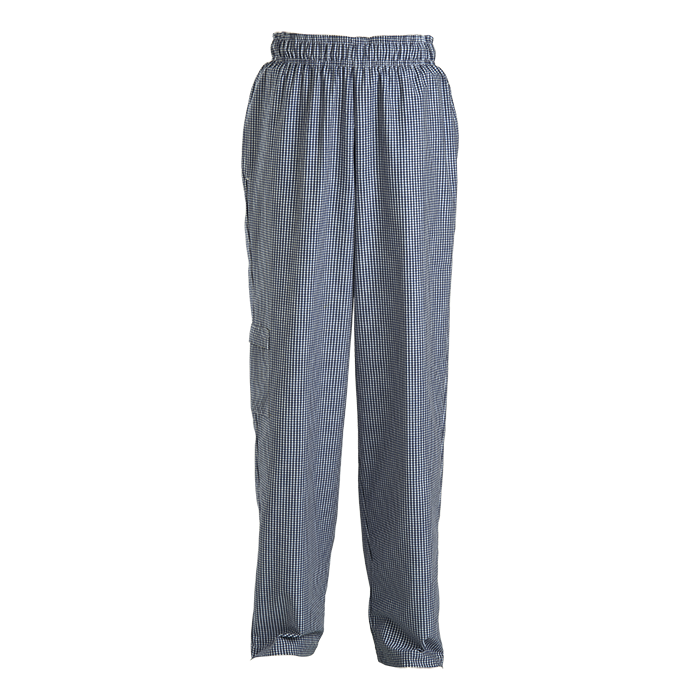 Loose Chef Pants Navy/White Check / XS / Regular - Bottoms