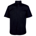 Mens Brushed Cotton Twill Lounge Short Sleeve Black / 3XL / Regular - Shirts-Corporate