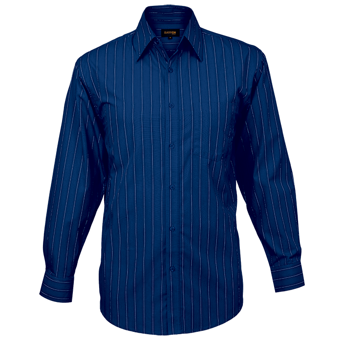 Mens Civic Lounge Long Sleeve Royal/White / SML / Regular - Shirts-Corporate