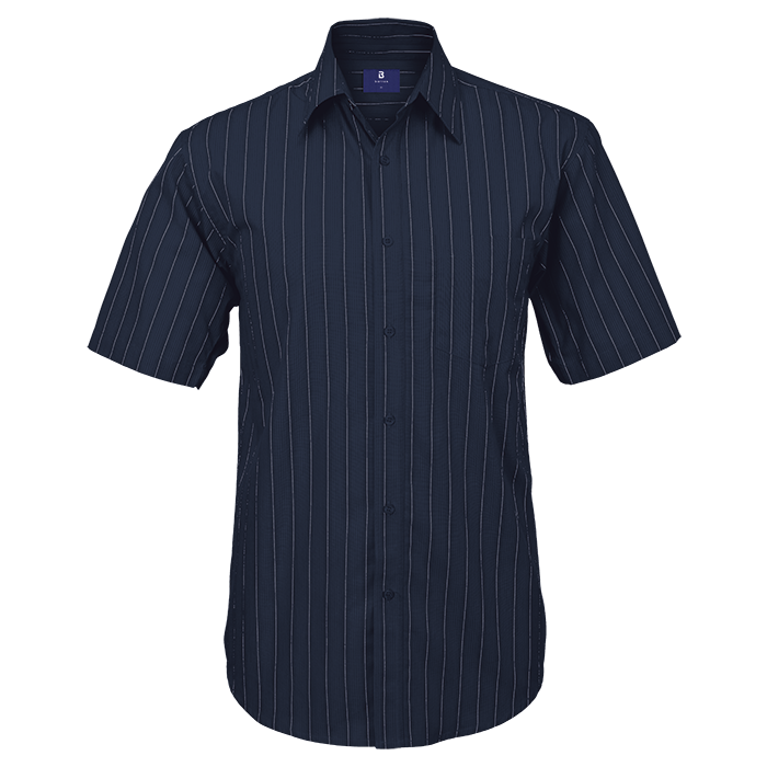 Mens Civic Lounge Short Sleeve Navy/White / SML / Regular - Shirts-Corporate