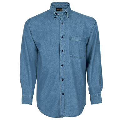 Mens Denim Shirt Long Sleeve - Shirts-Corporate