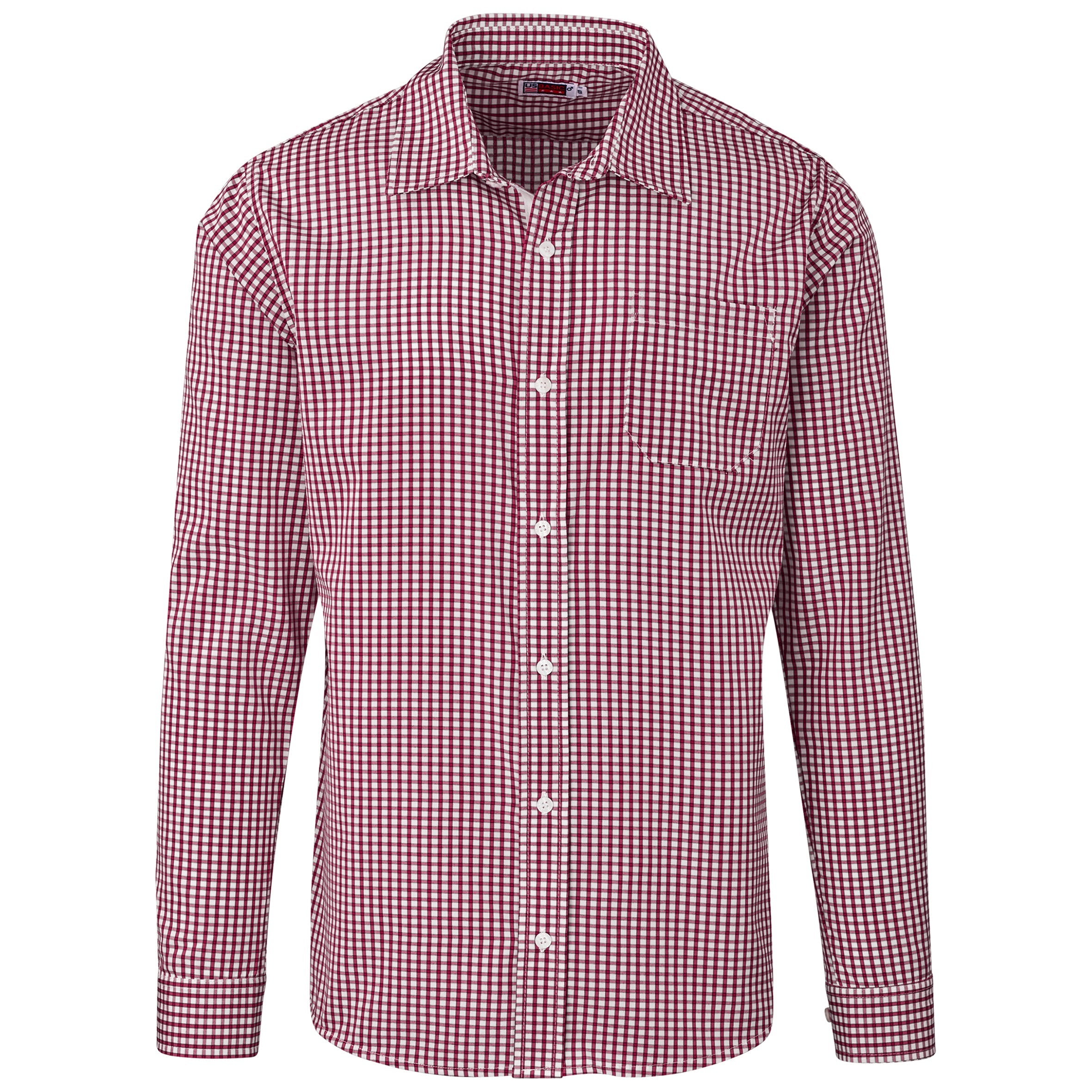 Mens Long Sleeve Kenton Shirt - Red L / R